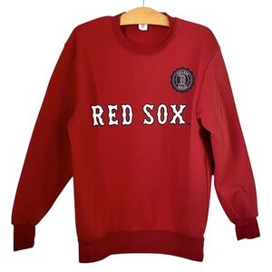 Boston Red Sox College Series Scuba Knit Cranberry Red Crewneck Sweatshirt Large